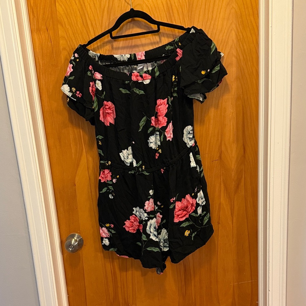 Floral Off-Shoulder Romper